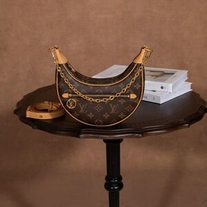 Louis Vuitton Crescent Brown Monogram Bag